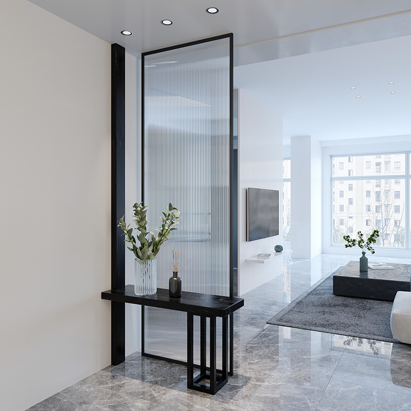 長(zhǎng)虹玻璃屏風(fēng)定制現(xiàn)代簡(jiǎn)約鐵藝不銹鋼隔斷洗手盆客廳入戶(hù)玄關(guān)裝飾